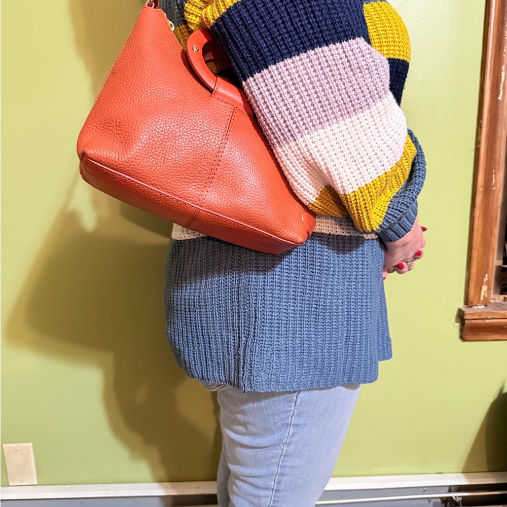Kate Spade Garance Doré Vintage Orange/Red Tote – Round Handles, Like New